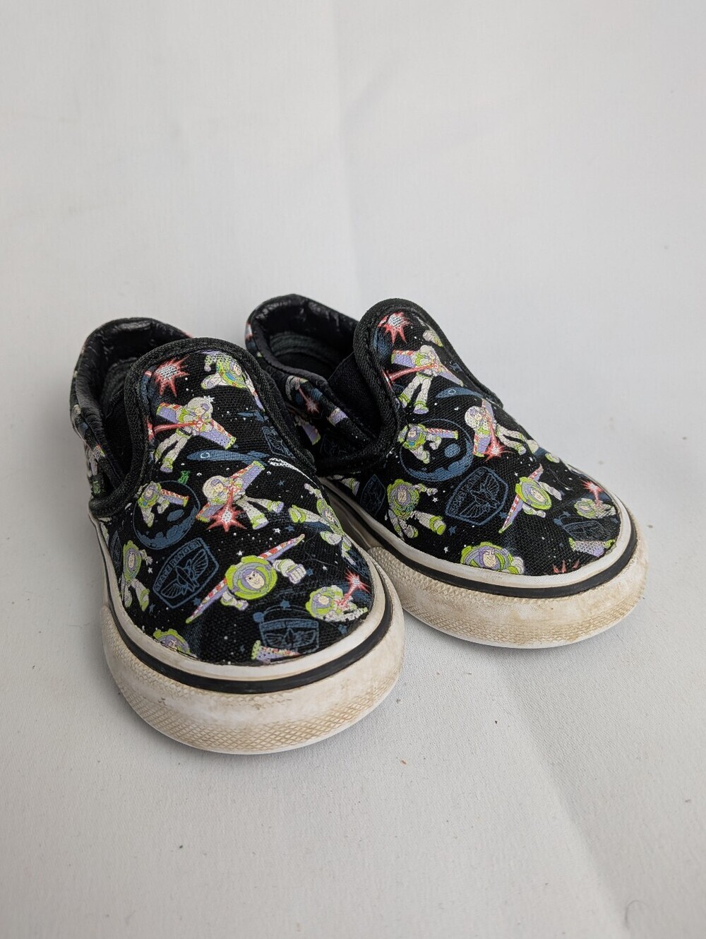VANS Toy Story Buzz Lightyear Baby Unisex Slip On Flat Shoes Size 4.5